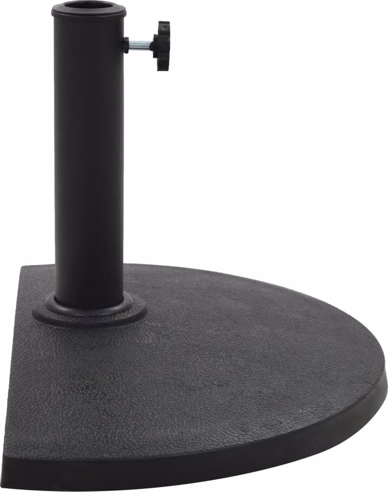 Base per Parasole Semicircolare in Poliresina 9 kg Nero