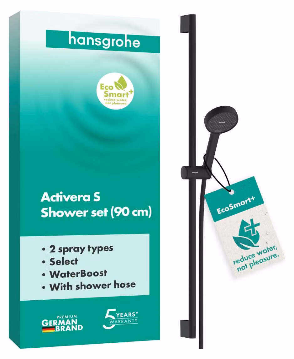 hansgrohe Activera Select S Set de douche 95 2jet EcoSmart+ avec booster et barre de douche 90cm, 28864670, 28864670