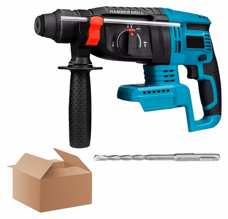 Martello perforatore, motore brushless, design senza fili, metallo grezzo