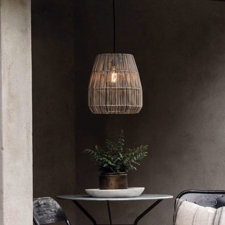PR Home lampada a sospensione da esterno Saigon, grigio, Ø 28 cm, cavo 2,5 m dimmerabile, Alluminio / Grigio / Zincato, Plastica