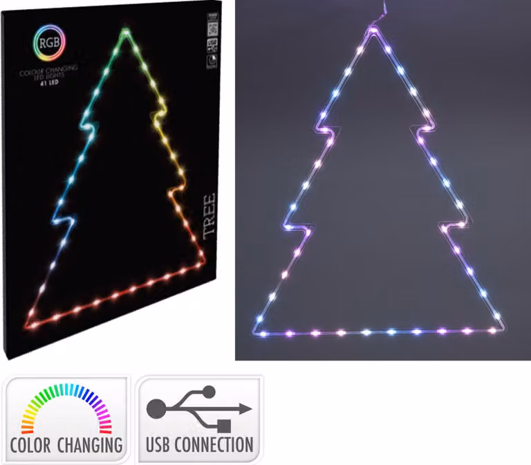 Albero 41 LED arcobaleno - Nampook