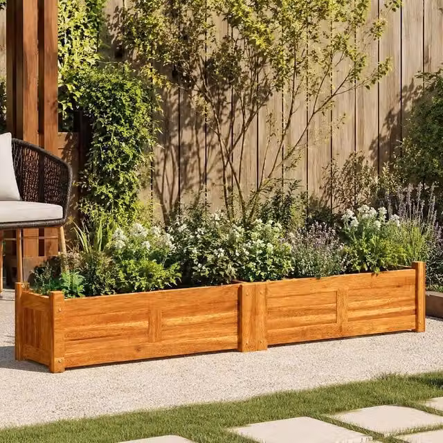 Garden Raised Bed Made Of Acacia Wood, 150x30x25 Cm