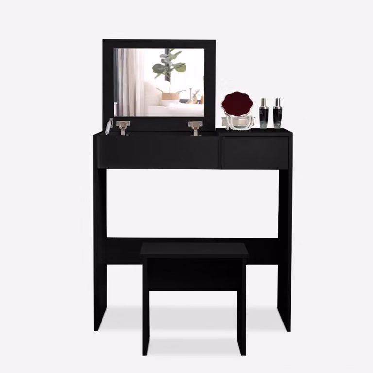 Tavolino nero con specchio Nicole Black