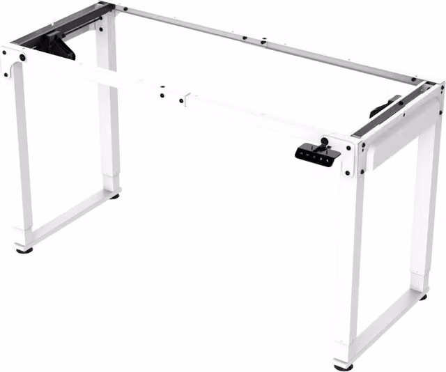 Gamba elettrica regolabile per tavolo pro.tec in acciaio inossidabile bianco, Altezza: 70-115 cm
