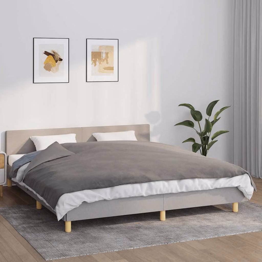 vidaXL Coperta Ponderata con Copertura Grigia in Microfibra e Cotone, L: 155 cm, P: 220 cm, Peso: 11 kg