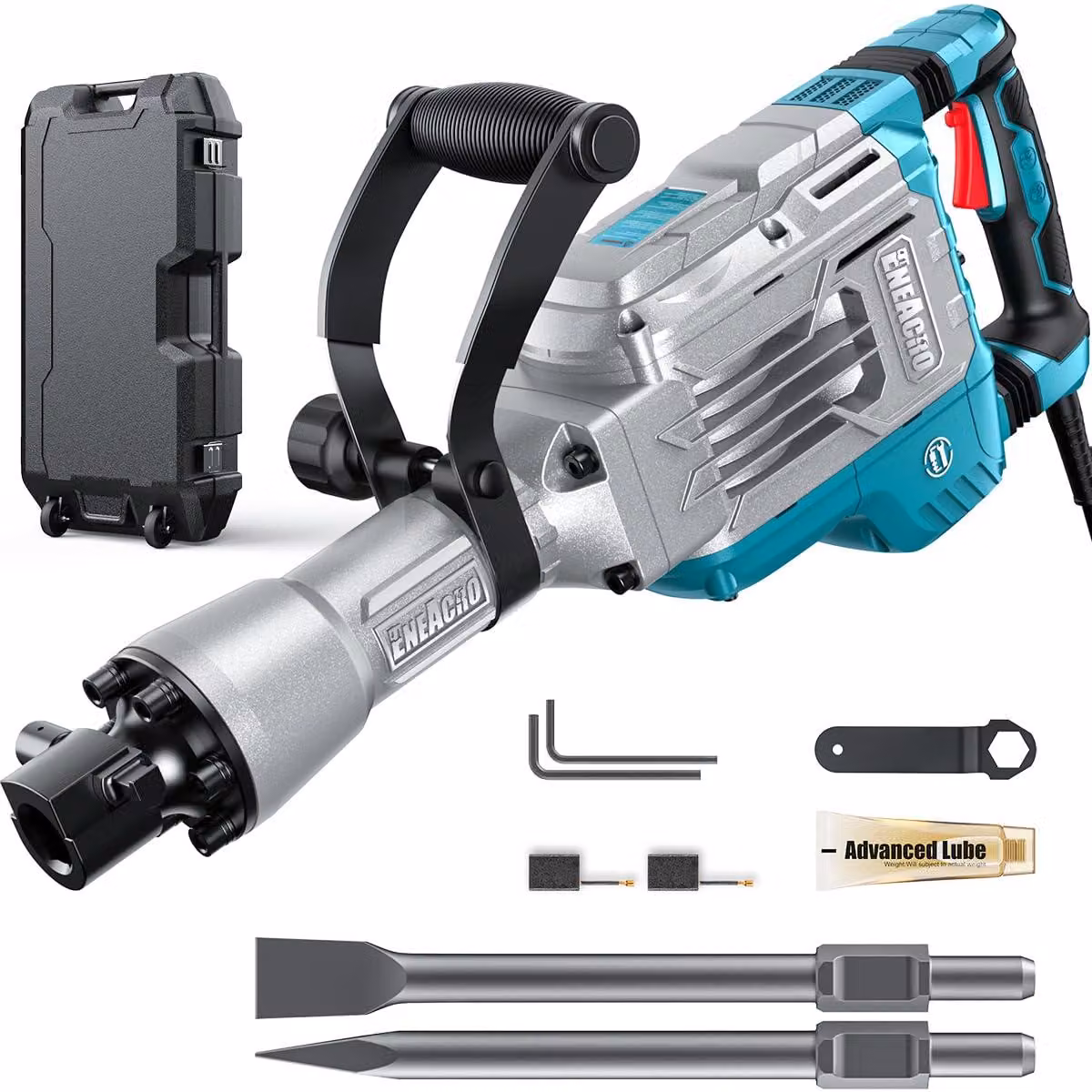 Sloophamer 1700 W - Mandrino SDS-hex - Energia di impatto: 65 Joule - Adatto per metallo, cemento e lavori di demolizione