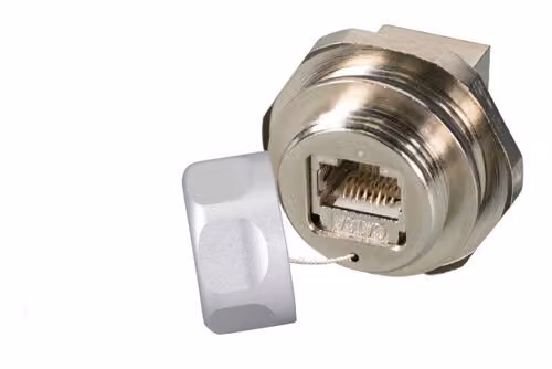 RJ45 Cat.6A IP67 Connettore passante -- , femmina / femmina, porta di servizio