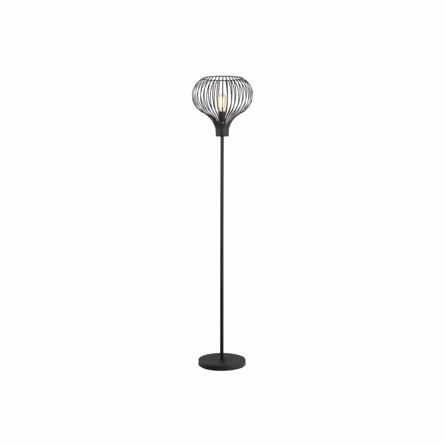Freelight Lampada da terra Aglio, Nero, Soggiorno / Sala da pranzo, Metallo, Moderno, Lampada da terra