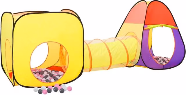 Tenda da gioco per bambini con 250 palline multicolori 255x80x100 cm 02_0005188