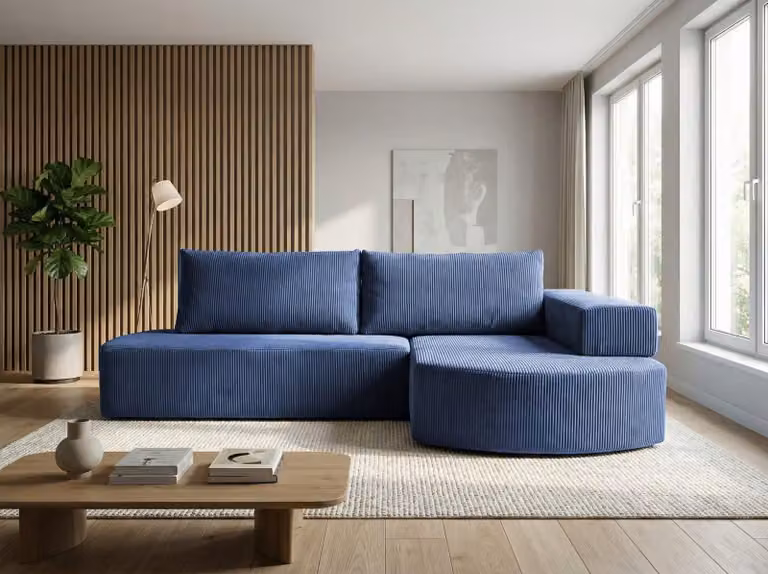 Elegante set di divani ARABELLA - blu, angolo destro