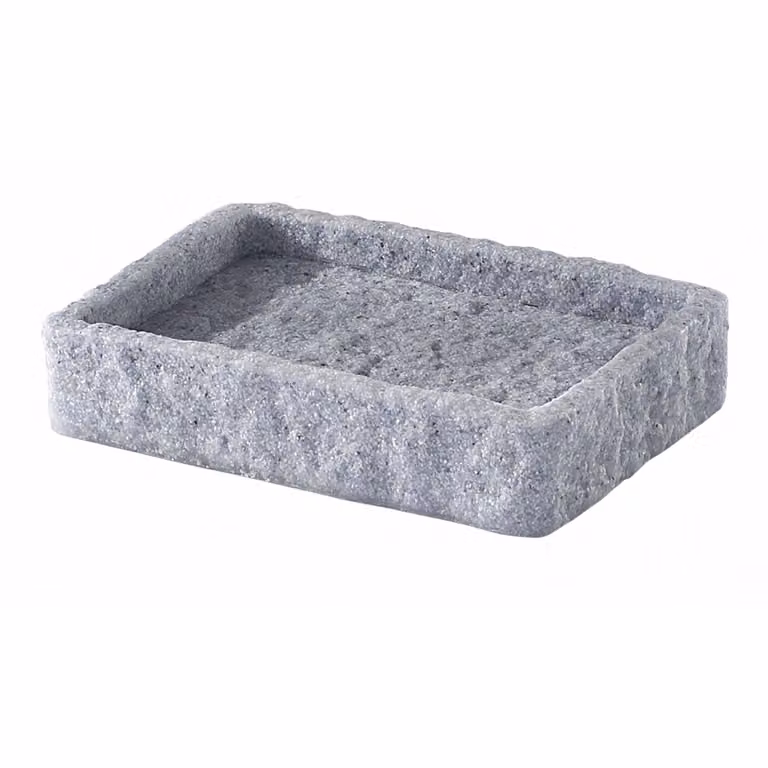 Portasapone d'appoggio in resina e sabbia AR11 Gedy serie ARIES Grigio