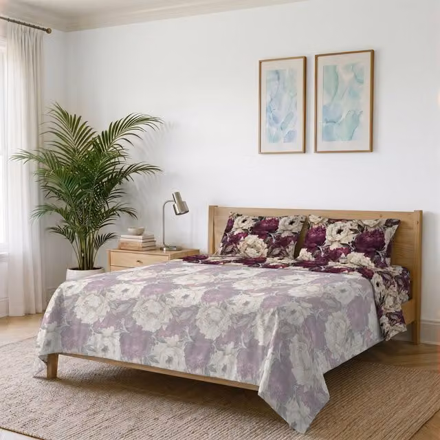 Completo letto Infinity matrimoniale Peonies Datex