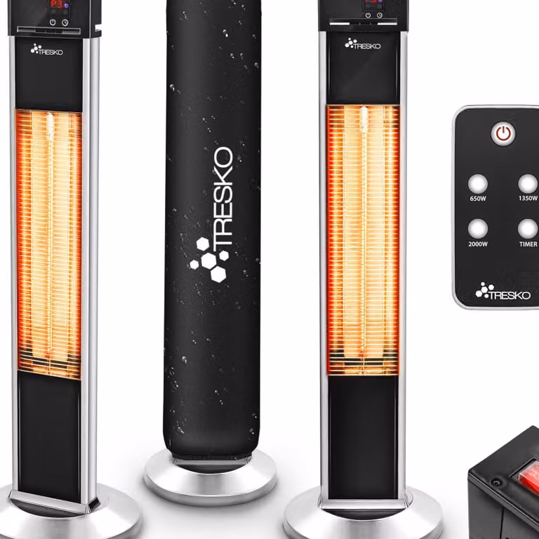 Riscaldatore a infrarossi - 2000 W - Telecomando - Impermeabile