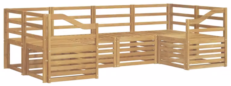 Set di divani da esterno, 6 pezzi, colore bianco, dimensioni 245 x 126,5 x 73 cm