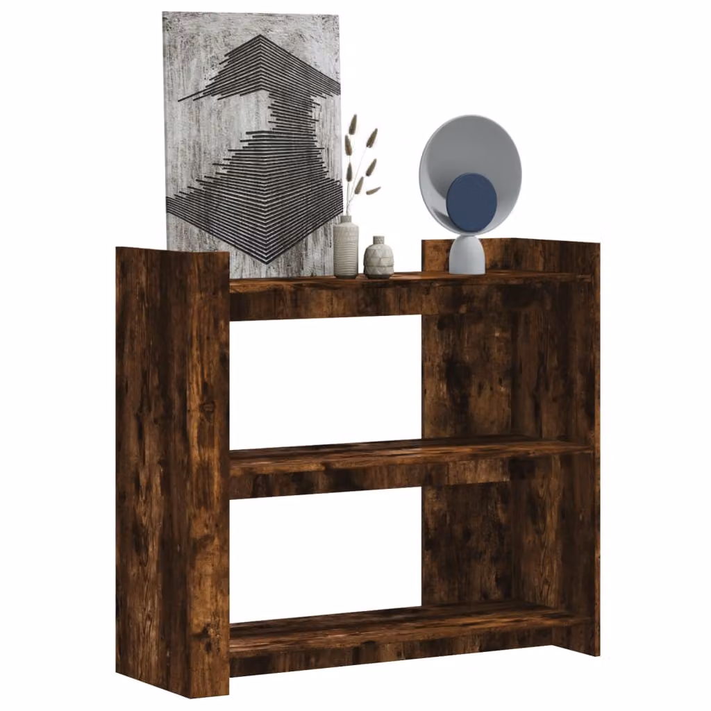 vidaXL Tavolino Consolle in Legno Rovere Fumo, L 100 x P 35 x H 90 cm