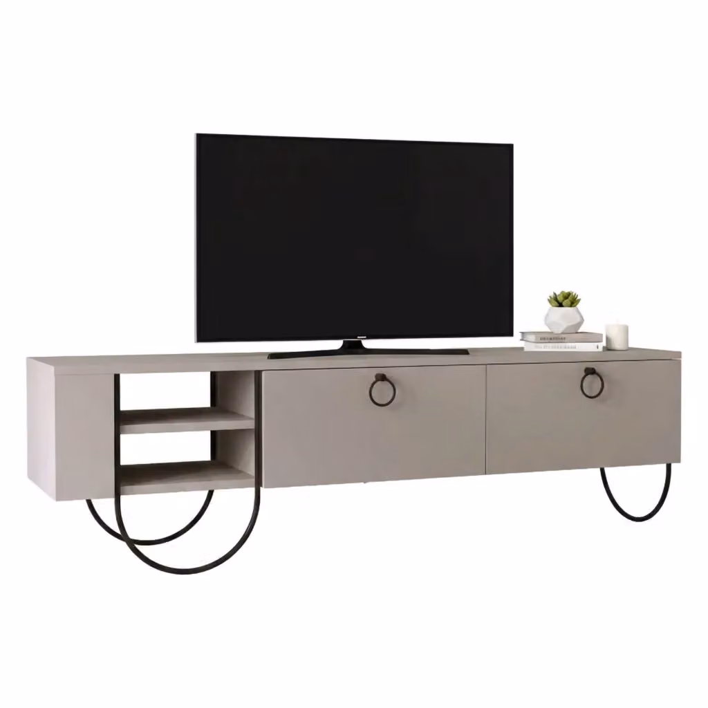Mobile Porta TV Adige DMORA con 2 Cassetti, Beige, L 150 cm x P 36 cm x H 44 cm – 2