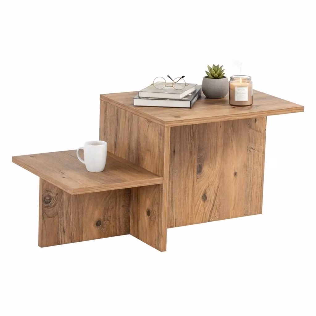 Tavolino da salotto Varian DMORA in legno di pino marrone, L: 80 cm, P: 40 cm, H: 40 cm – 2