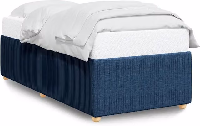 Letto singolo | Letto per adulti | Giroletto senza Materasso Blu 100x200 cm in Tessuto