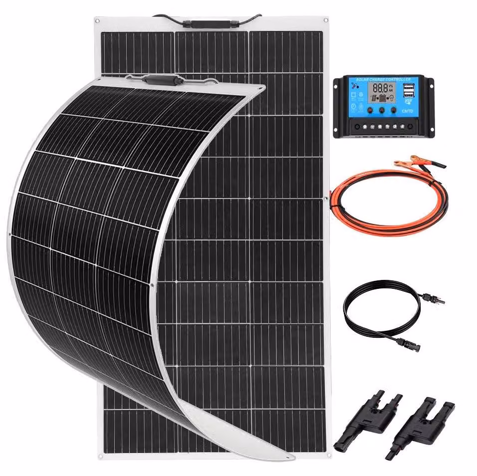 Impianto solare, potenza 200 W, alta efficienza, kit solare 12 V/24 V da 200 W