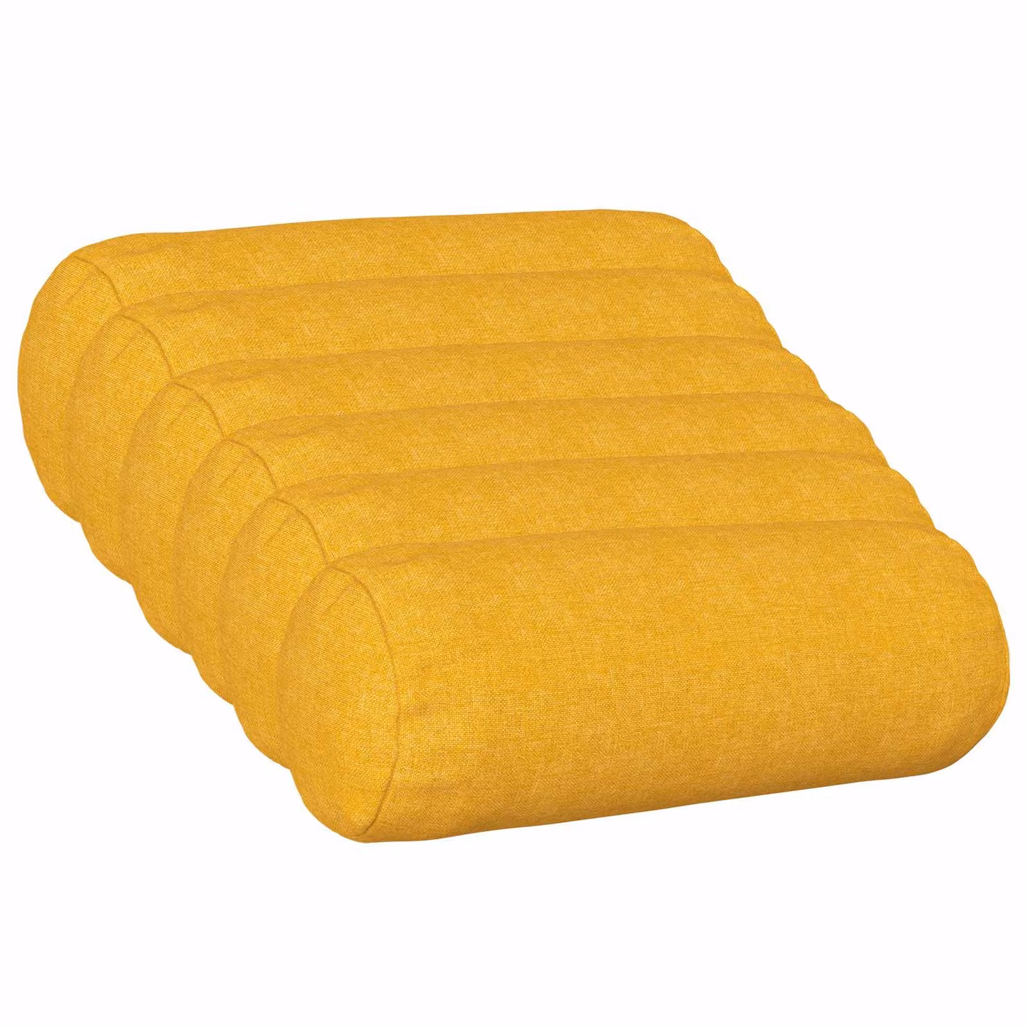 Set di 6 federe rotonde vidaXL HEERLEN in tessuto giallo chiaro, Ø 15 x 40 cm
