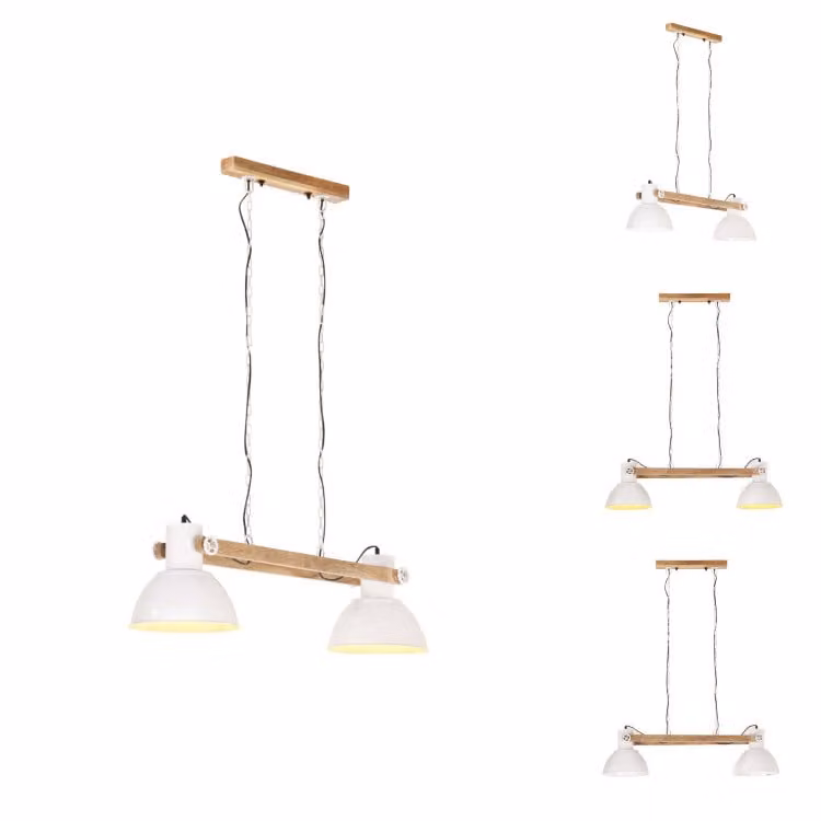vidaXL Lampada a sospensione in stile industriale 25 W bianco 109 cm E27 - Lampade