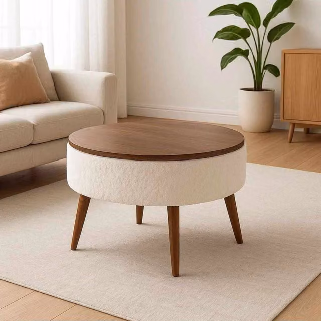 Tavolino "Noya Round" - 60 x 60 x 44 cm - Bianco