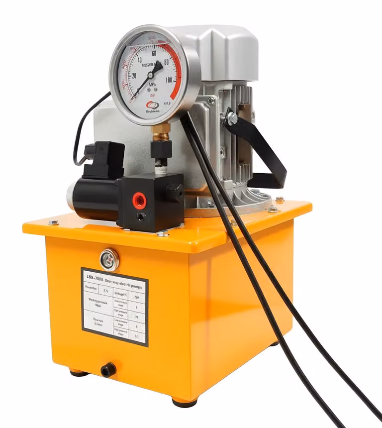 Gruppo idraulico elettrico - Pompa idraulica compatta - 220 V - 750 W - 700 bar - 0,9–5 l/min - Serbatoio da 7 litri