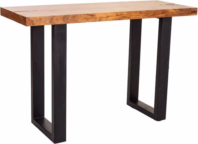Mobile da ingresso in legno e metallo nero 120x45x75h