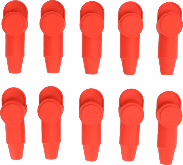 10 coperture per morsetti, in silicone, colore rosso, protezioni per i terminali della batteria dell'alternatore, compatibili con cavi da 10 a 2 AWG