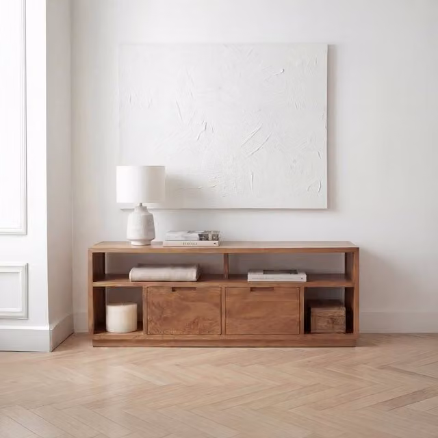 Mobile TV Banak Athenas in legno massello di mango marrone L: 160 cm, H: 60 cm