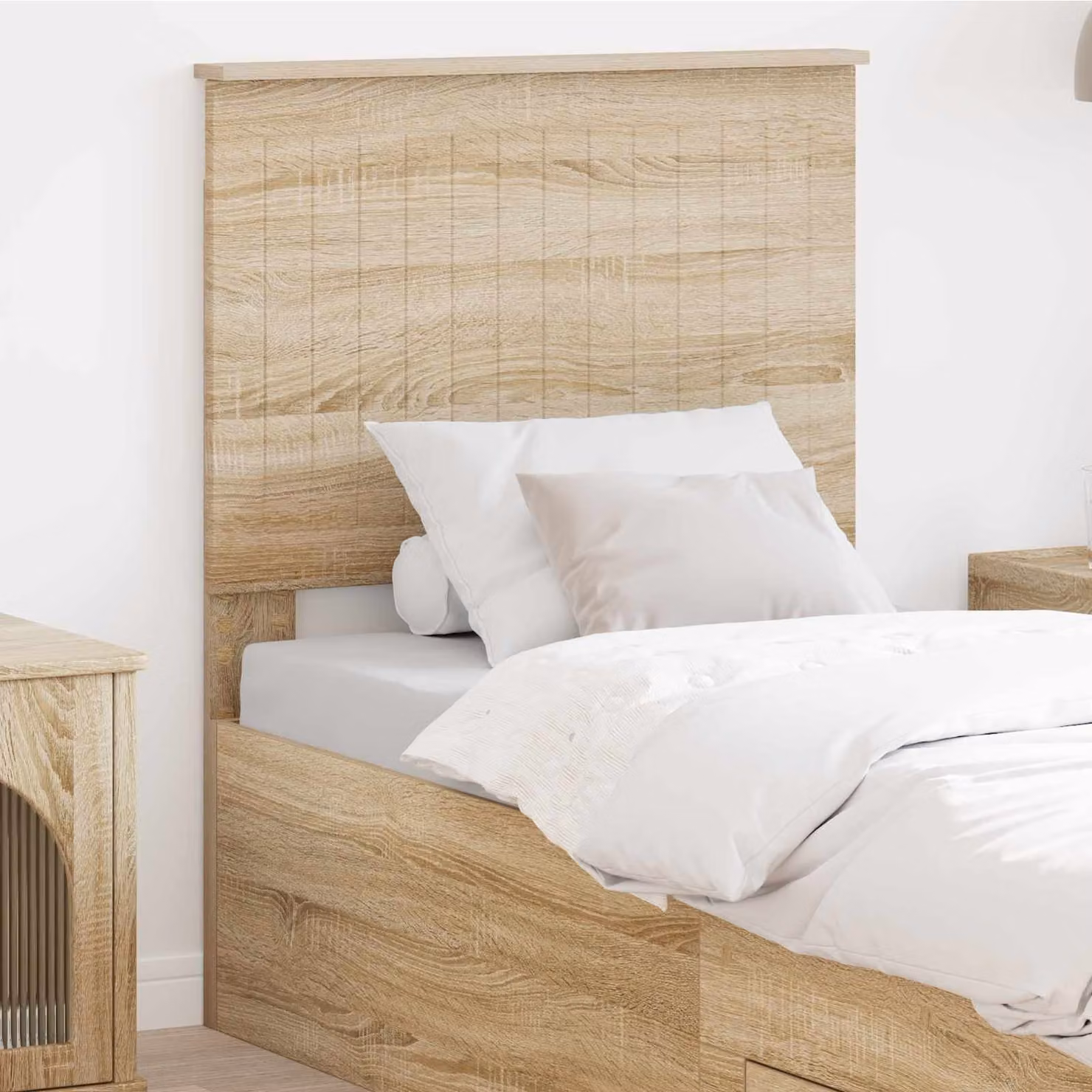 Testiera per letto vidaXL in legno ingegnerizzato Rovere Sonoma, colore marrone