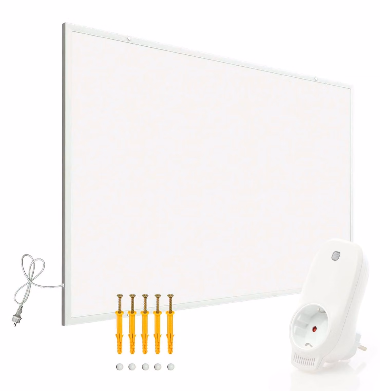 Pannello riscaldante a infrarossi da 520 W, colore bianco, con termostato Wi-Fi, pannello riscaldante elettrico, per uso interno, a basso consumo energetico, da montare a parete