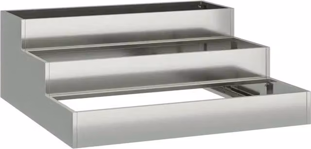 Fioriera moderna da giardino per esterni 90 x 90 x 35 cm in acciaio zincato argento codice 02_0052053.
