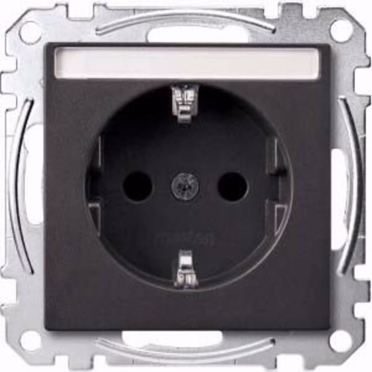 Presa SCHUKO con etichetta, BRS, morsetti a innesto, antracite, Sistema M