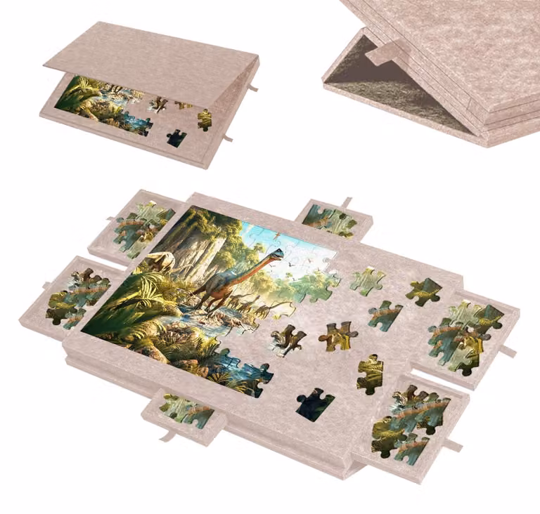 Tavolo da lavoro per puzzle da 1500 pezzi, con 6 cassetti