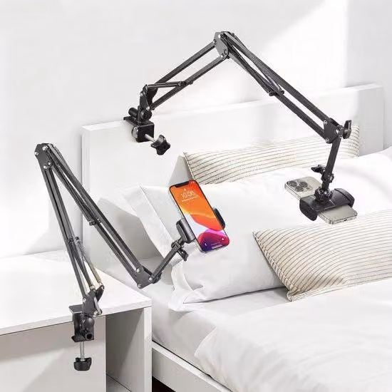 Azomor: supporto per telefono flessibile e regolabile con braccio, per il letto o la scrivania