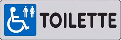 Adesivo Toilette disabili negozi uffici luoghgi pubblici 15CMx5CM