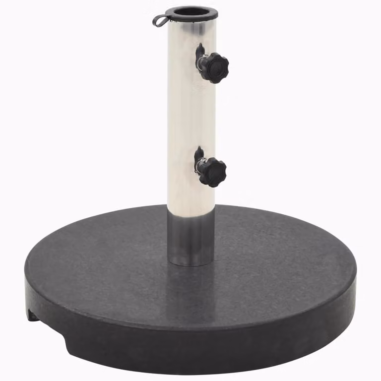 Supporto per ombrellone granito 20 kg rotondo nero