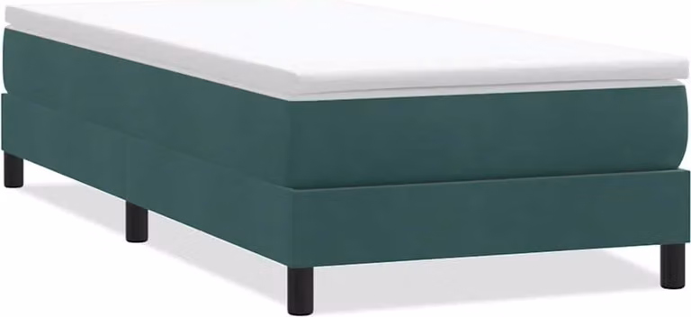 Maison Exclusive - Letto boxspring senza materasso, verde scuro, 80x210 cm, velluto