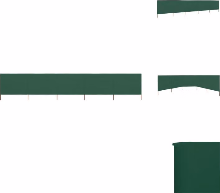 vidaXL 5 pezzi di tessuto frangivento 600 x 120 cm verde - Ombrelloni e parasole