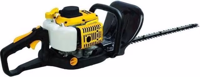 Tagliasiepi a scoppio Vigor V-2540 a 2 tempi, motore da 25,4 cc e 0,70 kW, lama da 55 cm a doppio effetto con passo 28 mm e sistema antivibrante, colore giallo – 1