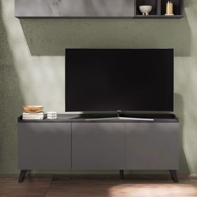 Mobile porta Tv 3 ante Polan 181x42x72h colore ardesia piombo