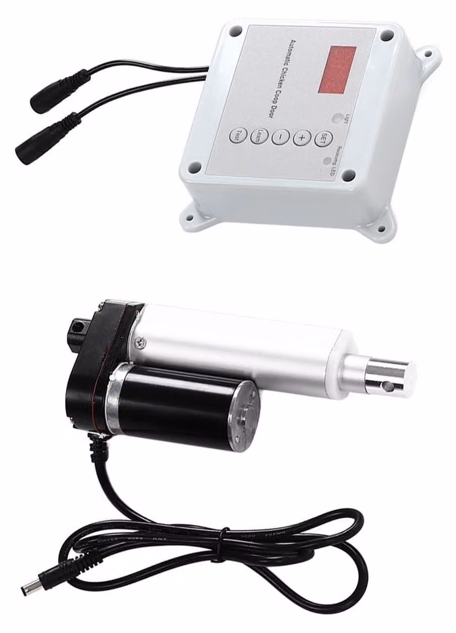 Aperture automatiche per pollaio, 12 V, 30 W, con telecomando