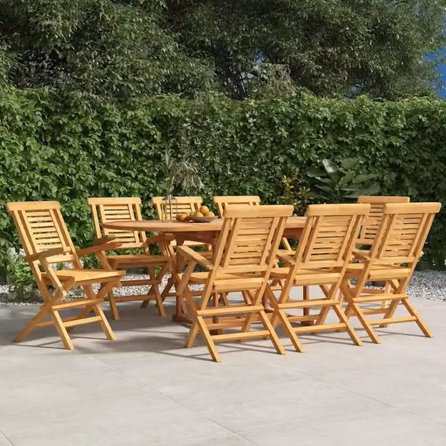 Sedie Pieghevoli 8pz 56x63x90cm Legno Massello Teak 3155051