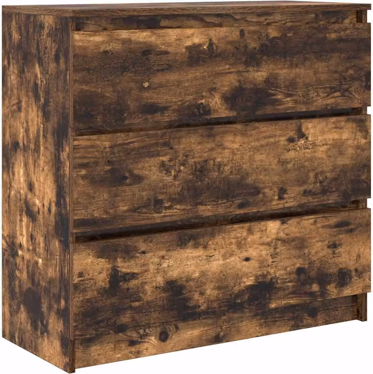 Credenza Rovere Fumo 80x35x76 cm in Legno Multistrato