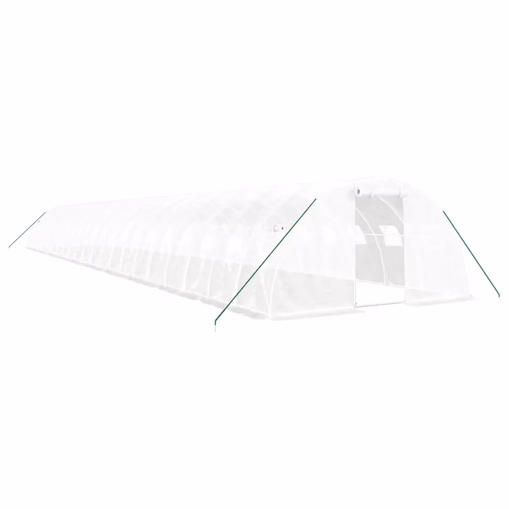 Serra Videx con Telaio in Acciaio Zincato Bianco e Copertura in Policarbonato, 88 m², L: 22 m, P: 4 m, H: 2 m – 2