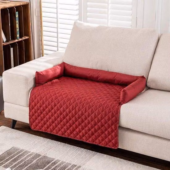 Cuscino impermeabile per cani - Tappetino antiscivolo per cani - Ampia cuccia per cani - Morbido cuscino per animali domestici resistente all'urina - Cuscino protettivo lavabile, rosso, 90 x 90 cm