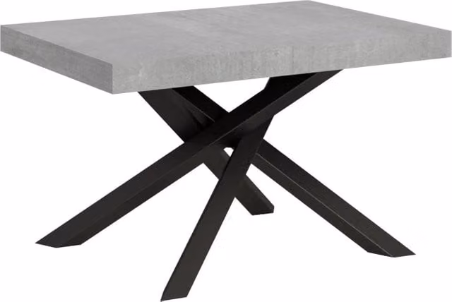 Tavolo da pranzo allungabile Volantis GIORDANOSHOP in stile moderno con finitura cemento grigio L: 130-234 cm, P: 90 cm, H: 77 cm – 1