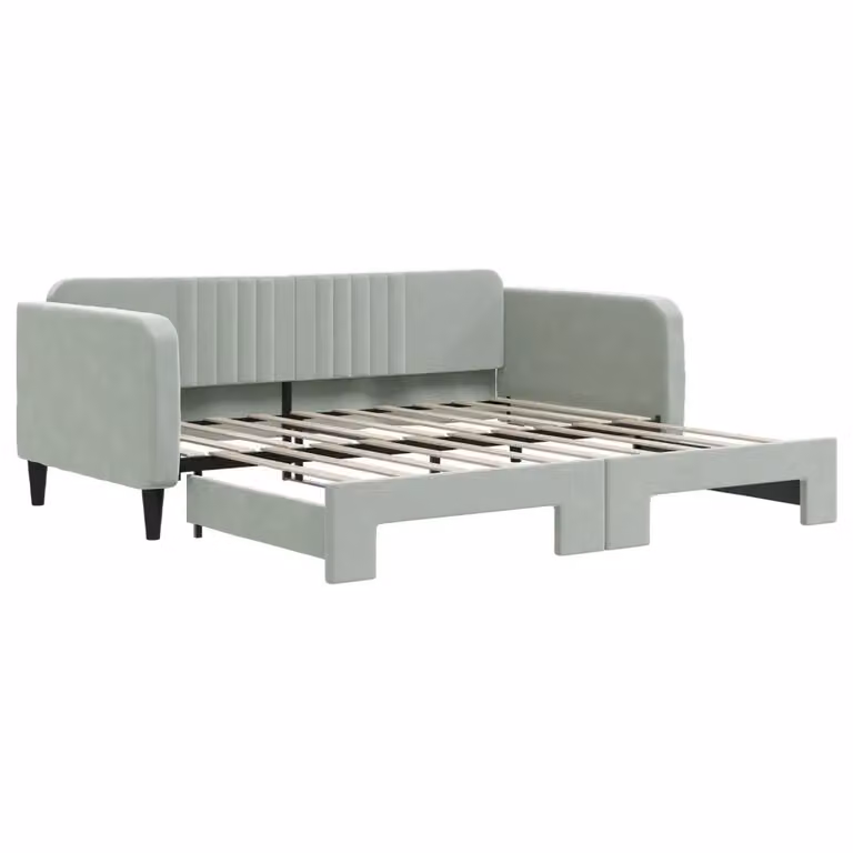 Divano Letto Moderno vidaXL Grigio con Struttura Imbottita