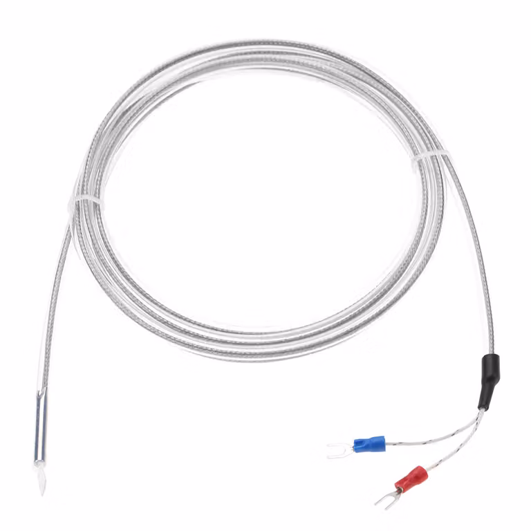 Termocoppia di tipo K, rivestita in PTFE, a 2 fili, impermeabile e resistente alla corrosione